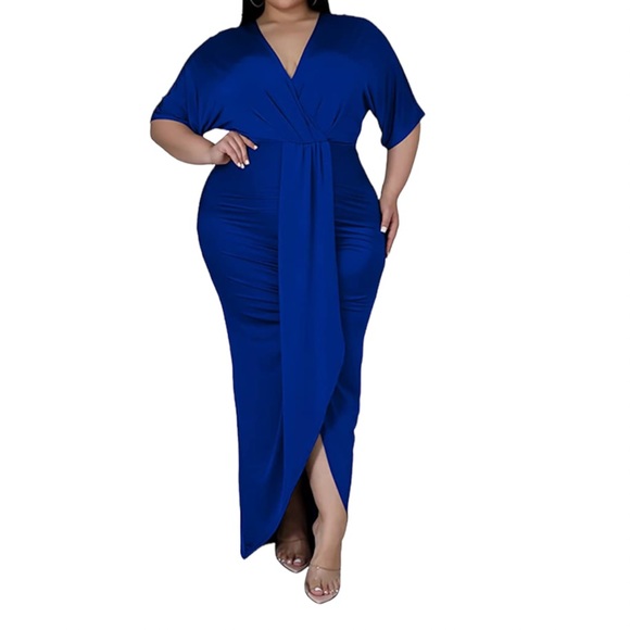 Women’s Slit Maxi Dress - Picture 1 of 5